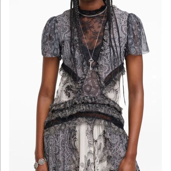 ZARA WOMAN COMBINED LACE DRESS LIMITED EDITION - Picture 7 of 7